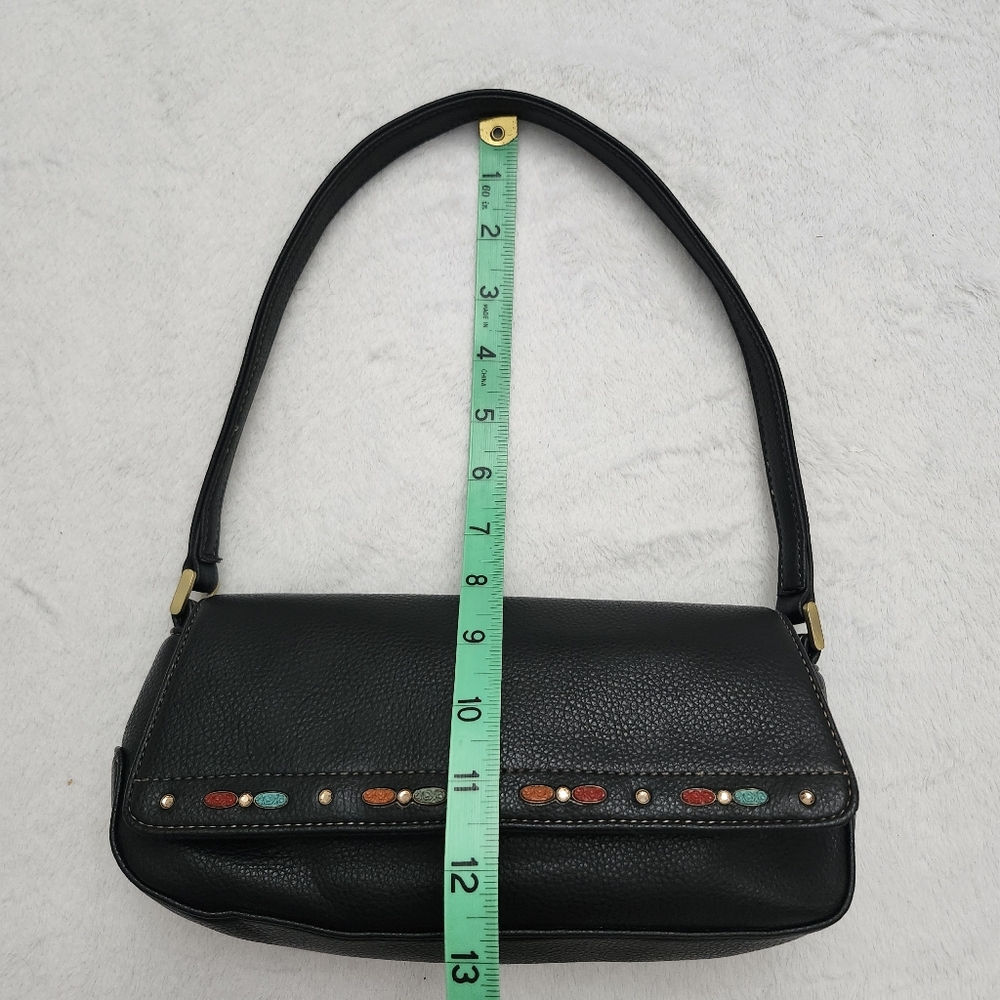 LIZ CLAIBORNE Faux Leather Shoulder Bag Handbag Baguette Y2K Vibe (Read/Look) - Picture 11 of 13